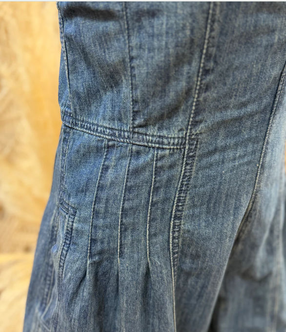 Miou Muse Denim Mini Romper | Size Small