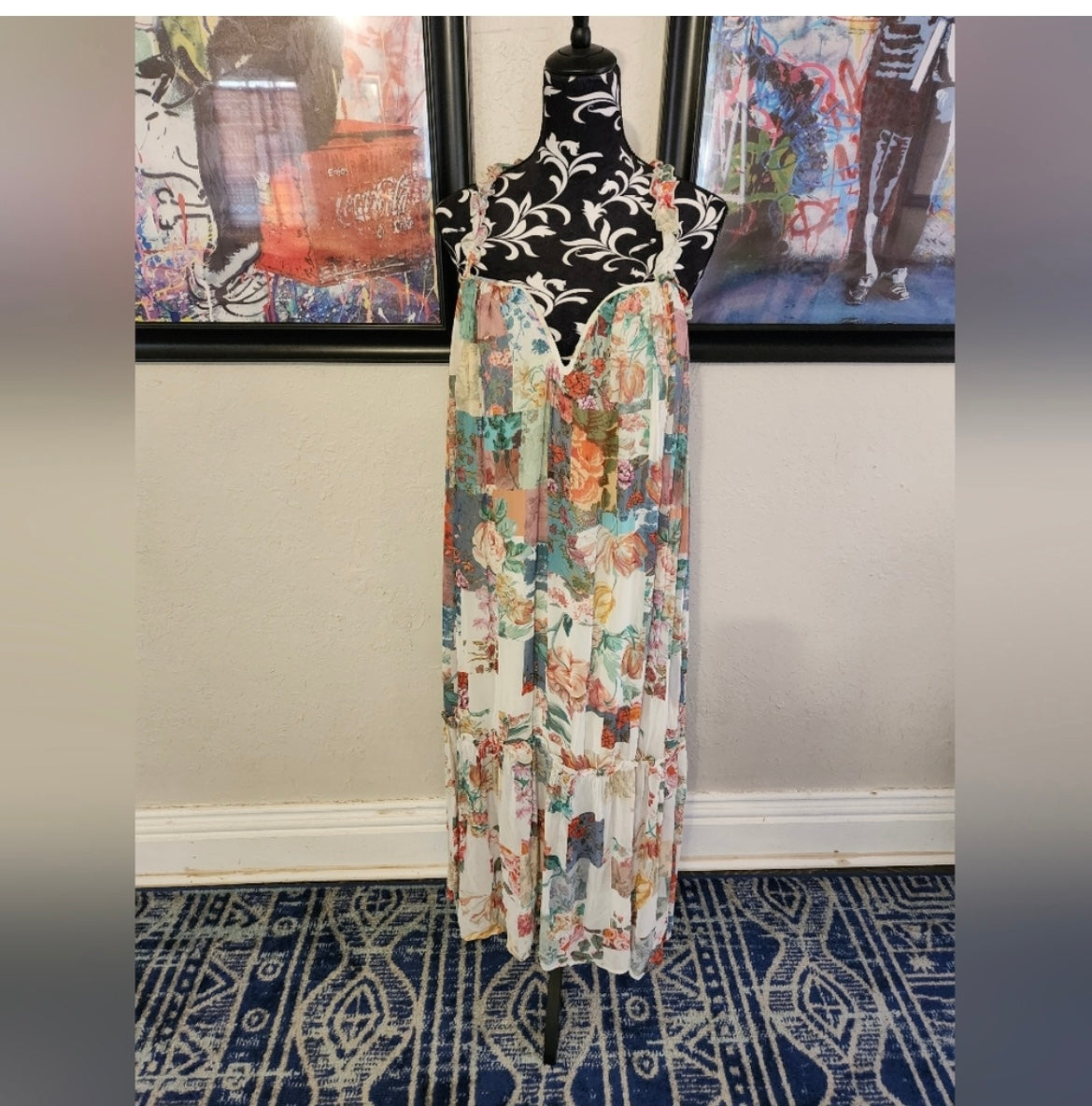 Anthropologie Floral Boho Dress | Size S